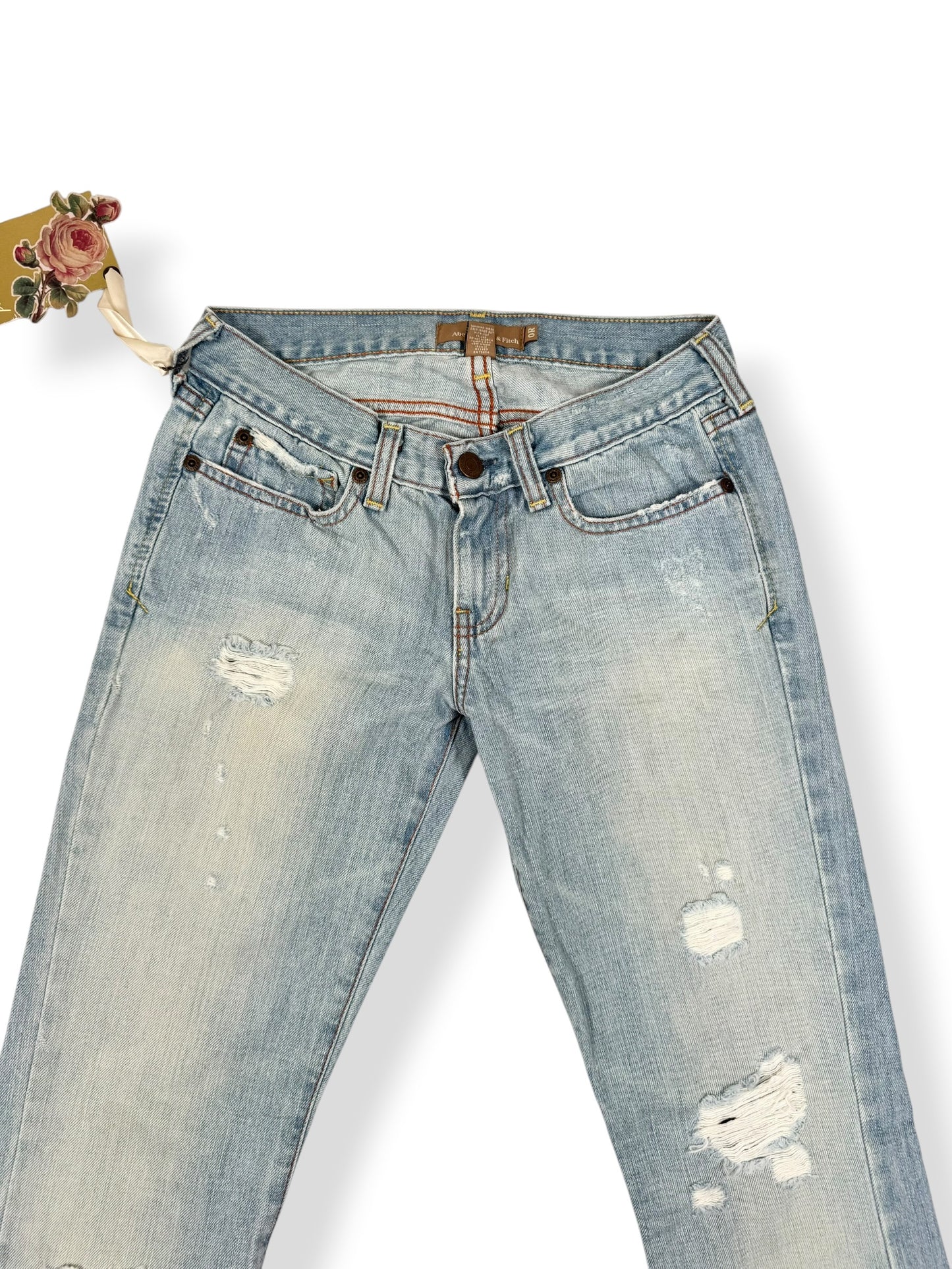 Abercrombie & Fitch Distressed Flared Jeans ♡ XS