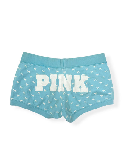 PINK Baby Blue Logo Shorts ♡ M