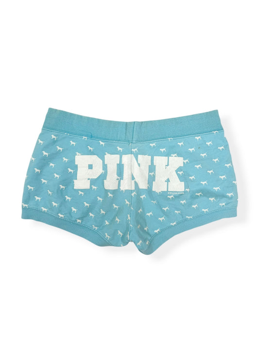 PINK Baby Blue Logo Shorts ♡ M