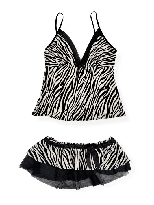Zebra Cami & Micro Skirt Set