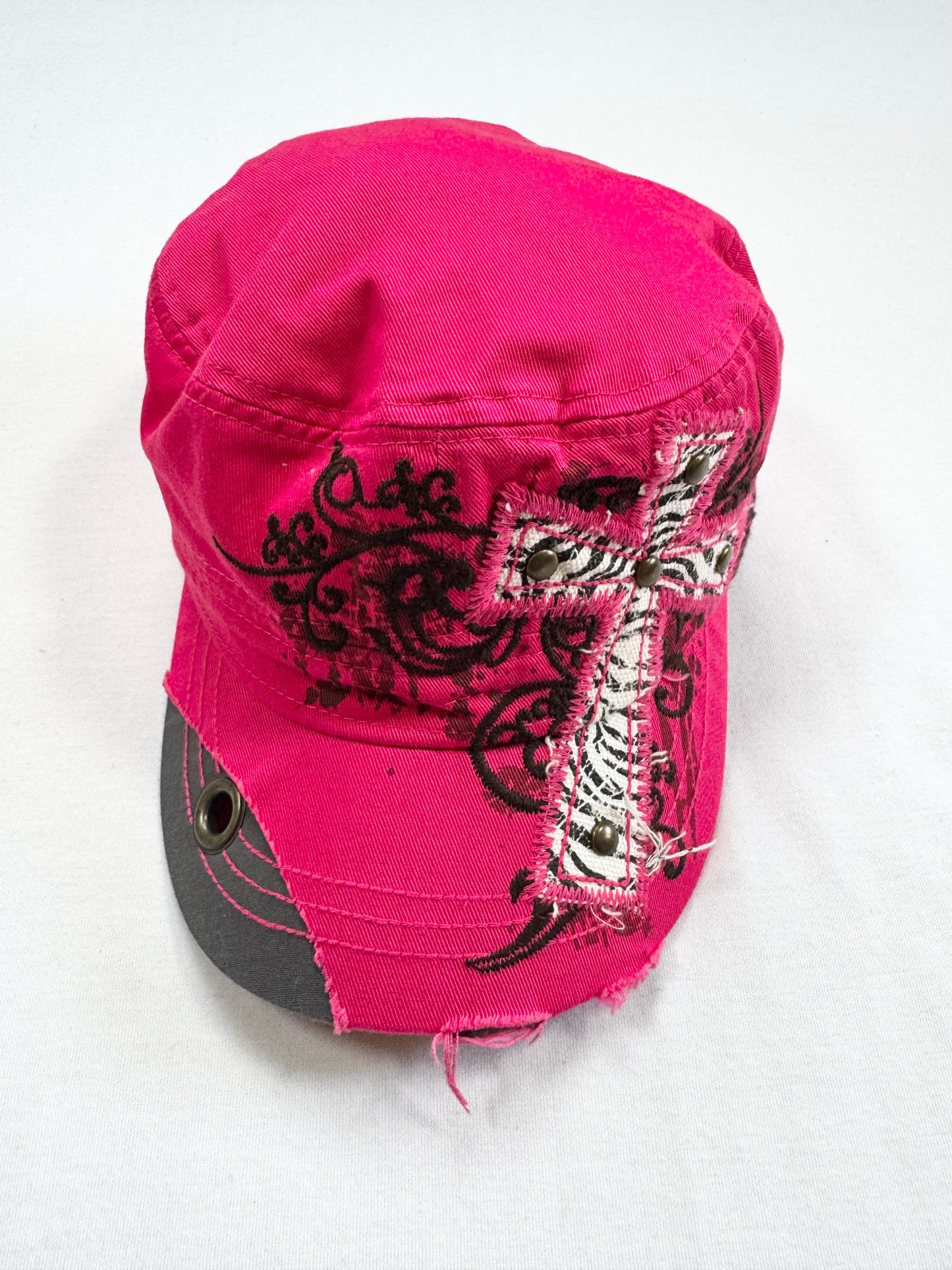 Zebra Cross Pink Cap ♡