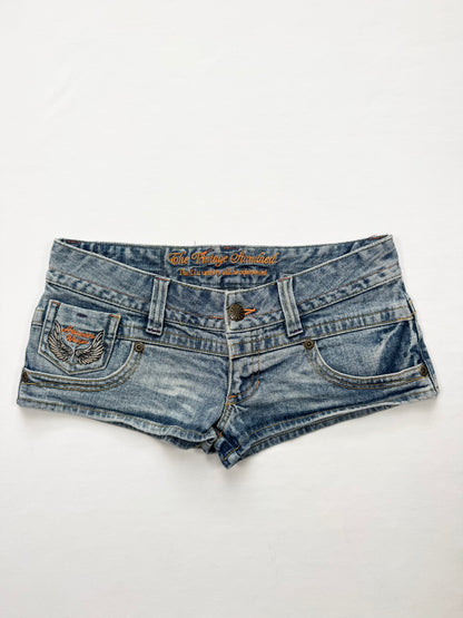 “Heaven Wings” Denim Mini Shorts ♡ S