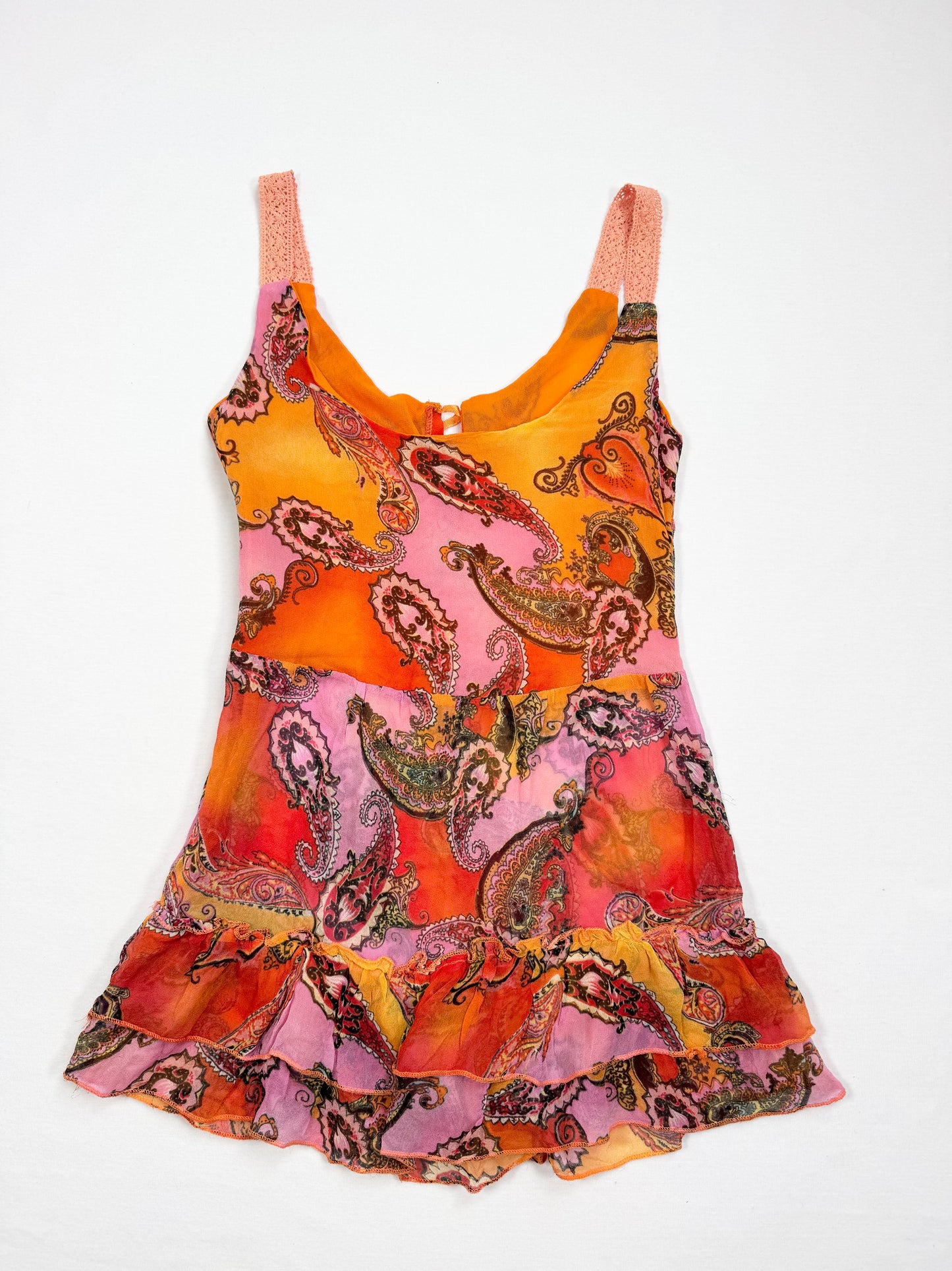 Pink & Orange Paisley Cami ♡ S
