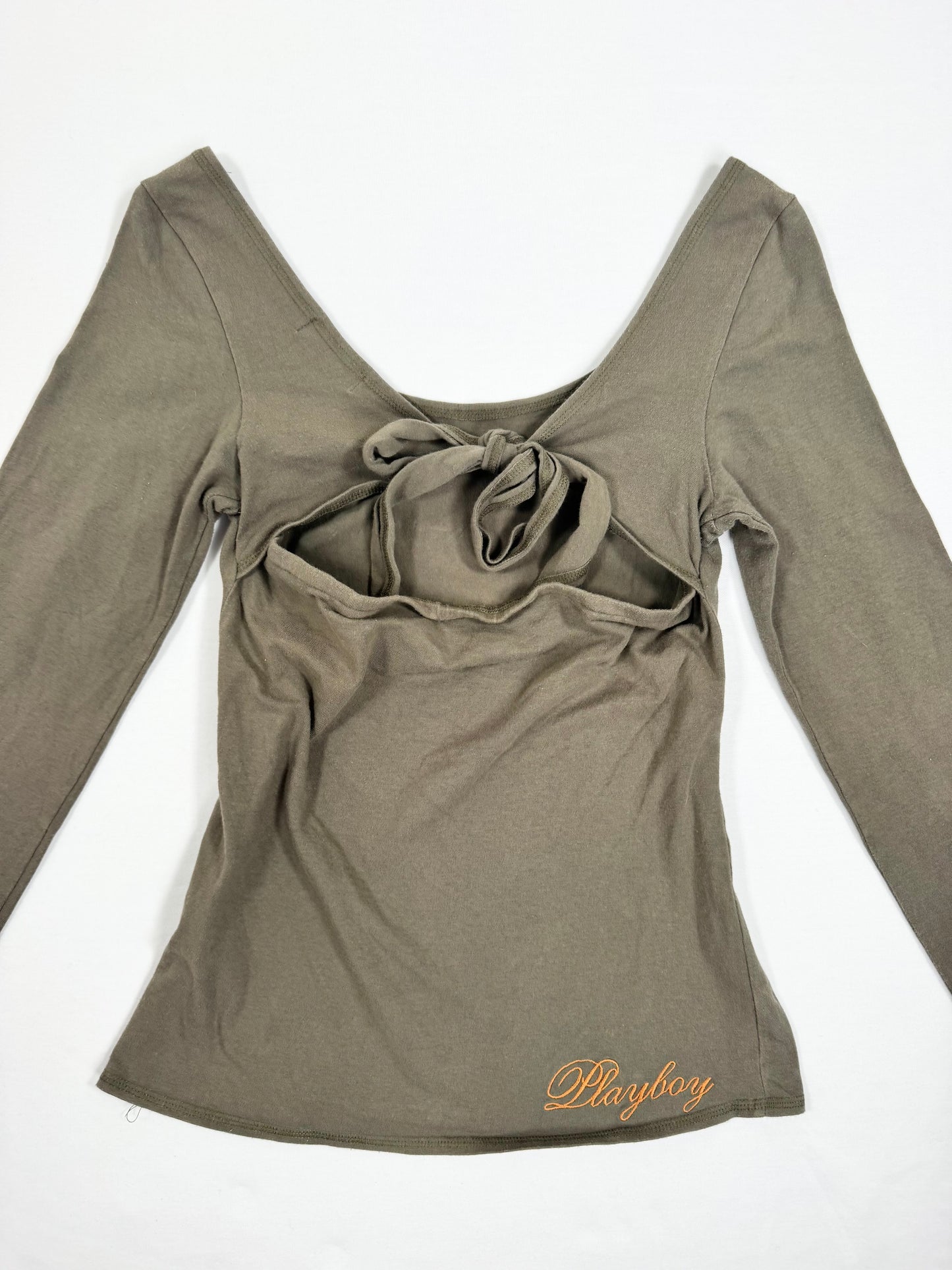 Playboy Tie Back Long Sleeved Top ♡ S/M