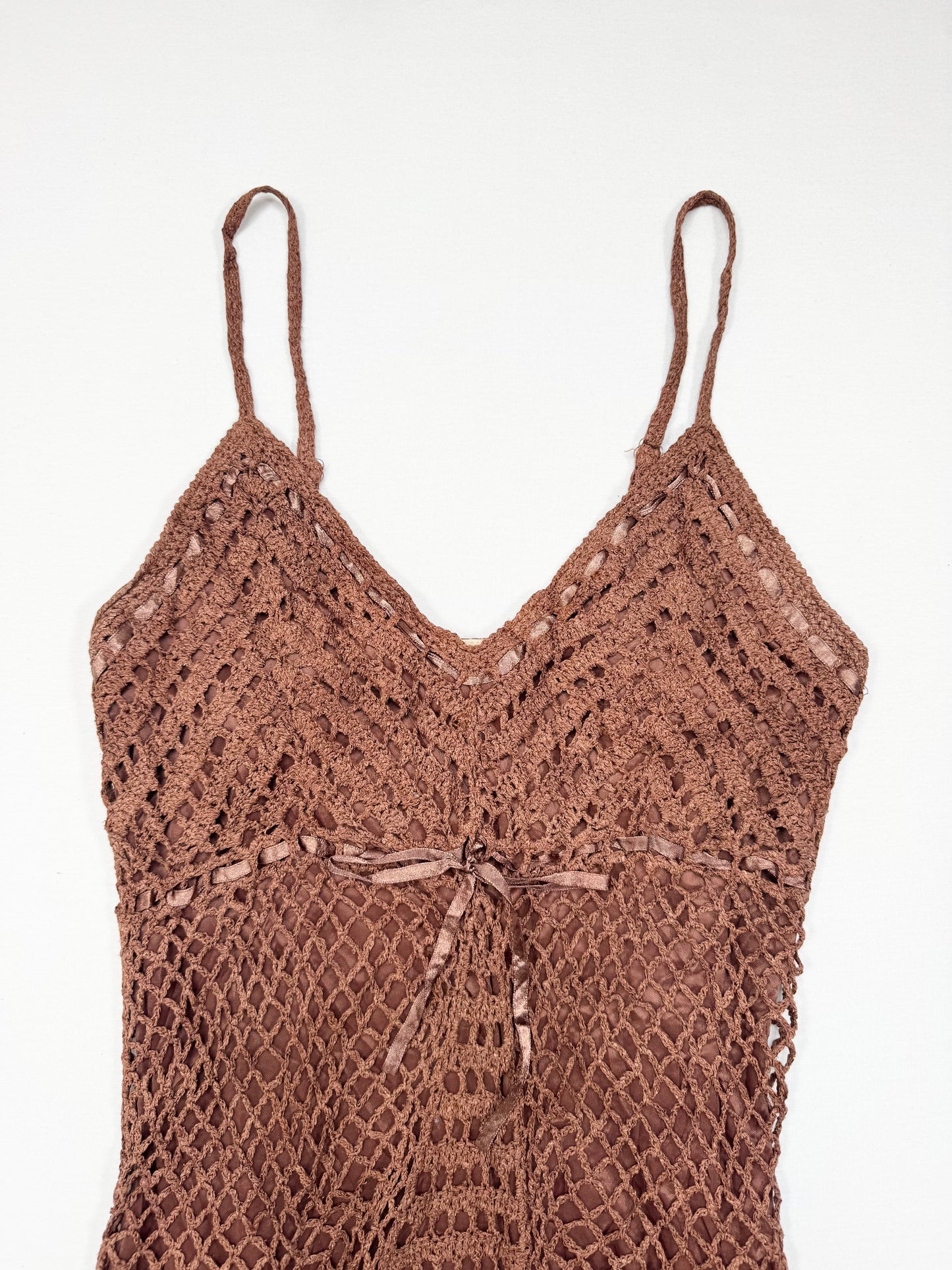 Brown Crochet Cami ♡ L