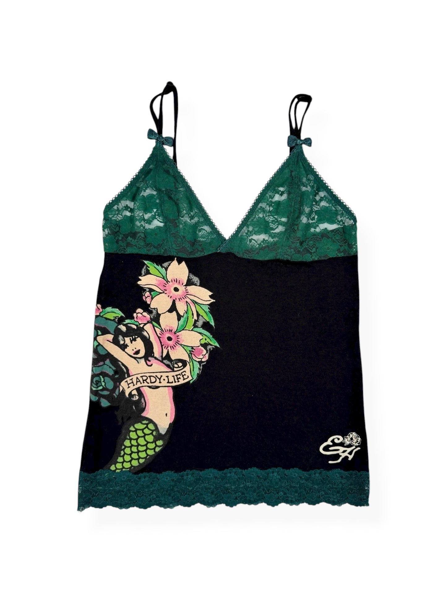 Ed Hardy Green Lace Cami ♡ Size S