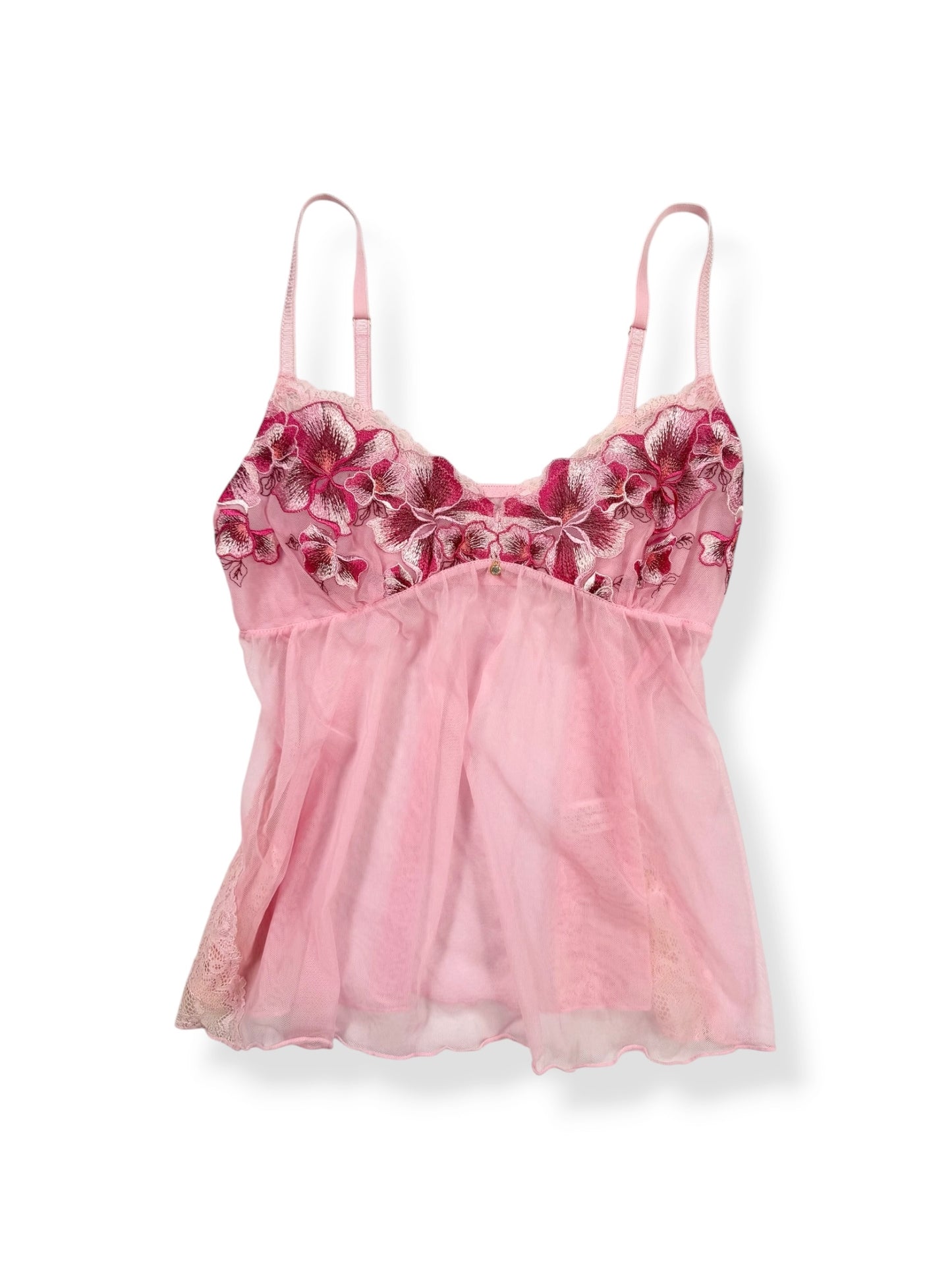 Pink Embroidered Cami ♡ S