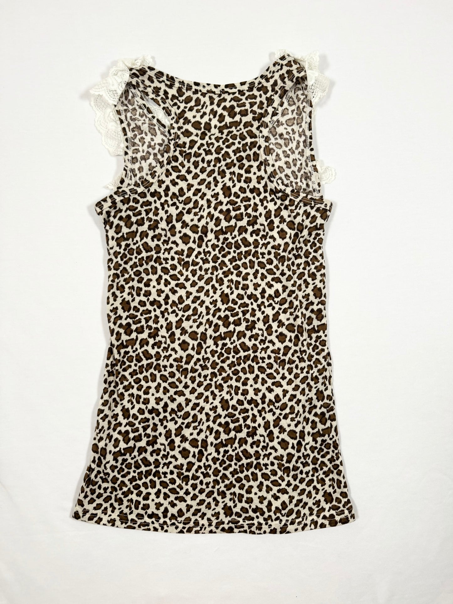 Leopard Ruffle Lace Tank