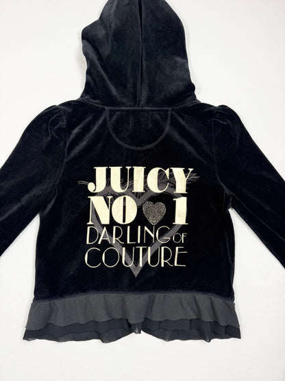 Juicy Couture Black Velour Frilled Tracksuit ♡ XS/M