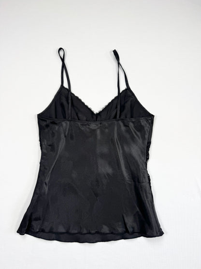 “Hotkiss” Lace Sequin Panel Black Cami ♡ M