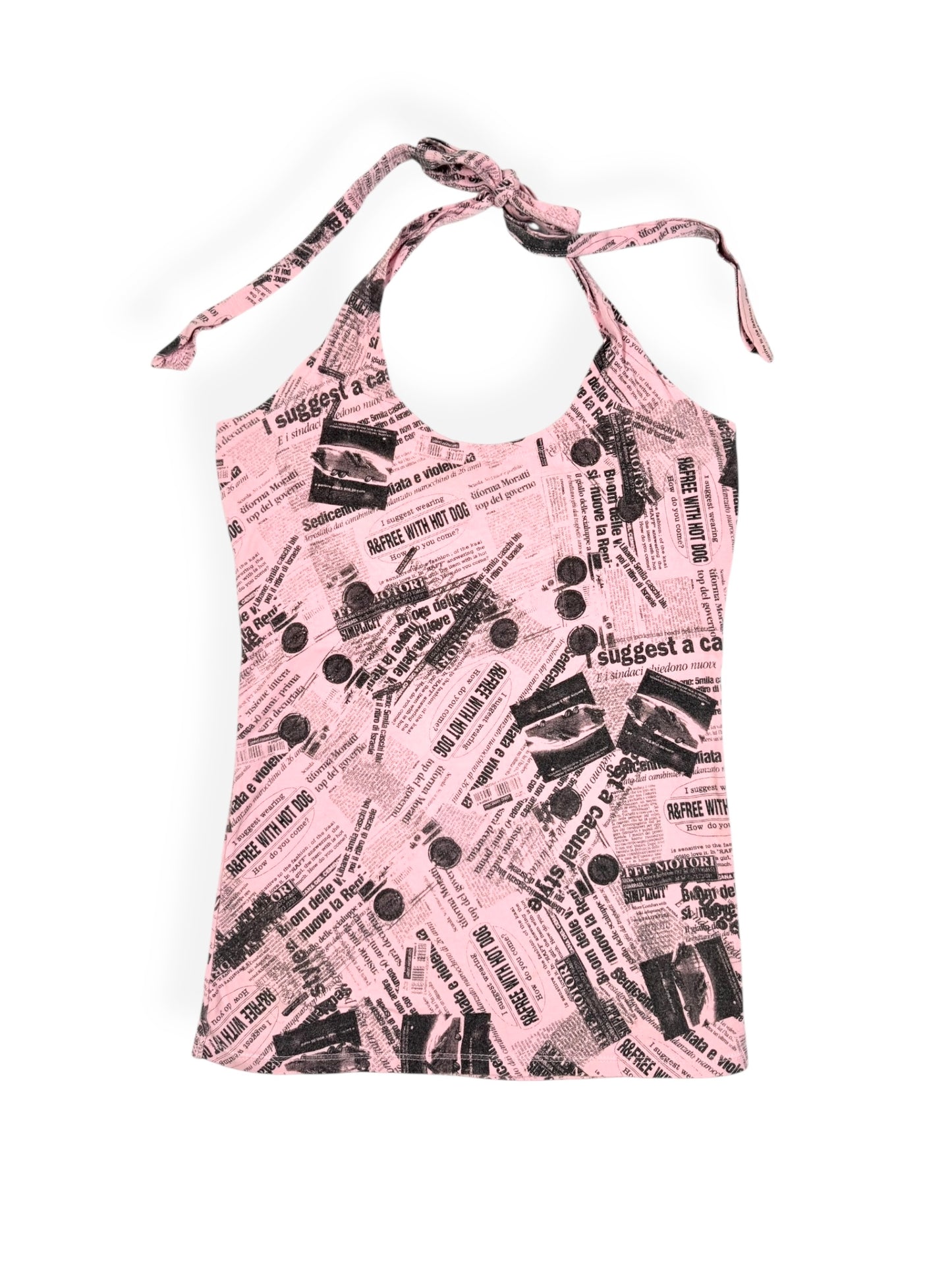 Magazine Print Halter ♡ Size S