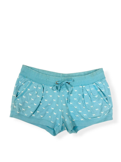 PINK Baby Blue Logo Shorts ♡ M