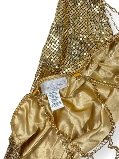 Baby Phat Gold Chainmail Backless Top ☆ XS-M