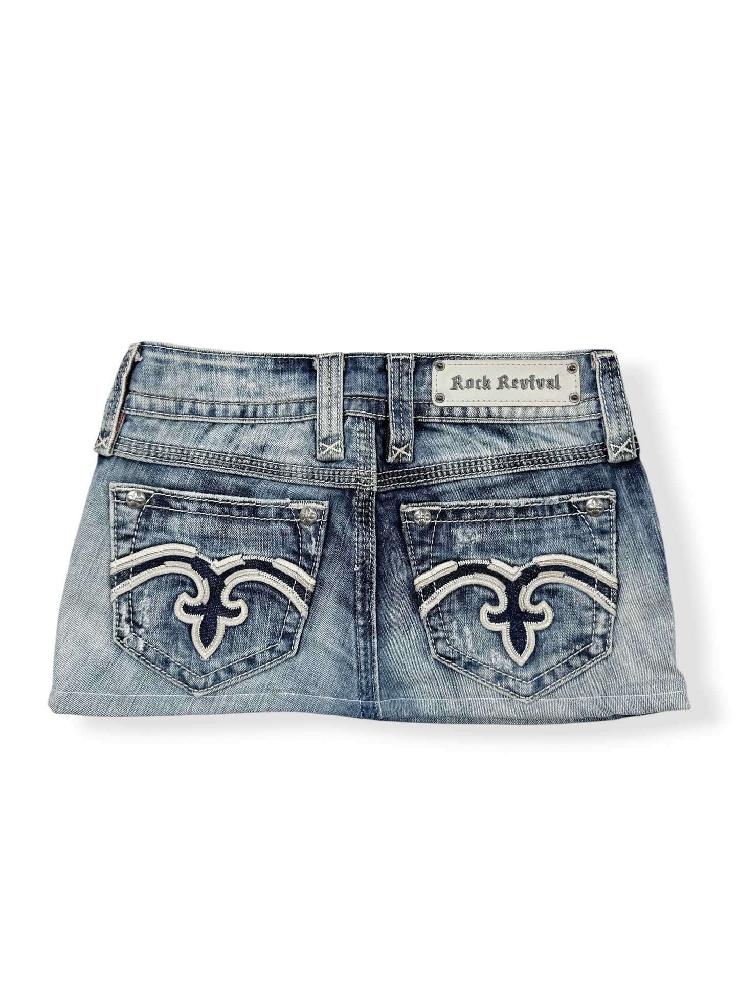 Rock Revival Denim Mini Skirt ♡ 25”
