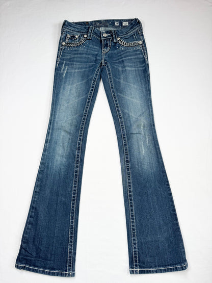 Diamanté Miss Me Flared Jeans ♡ 24”