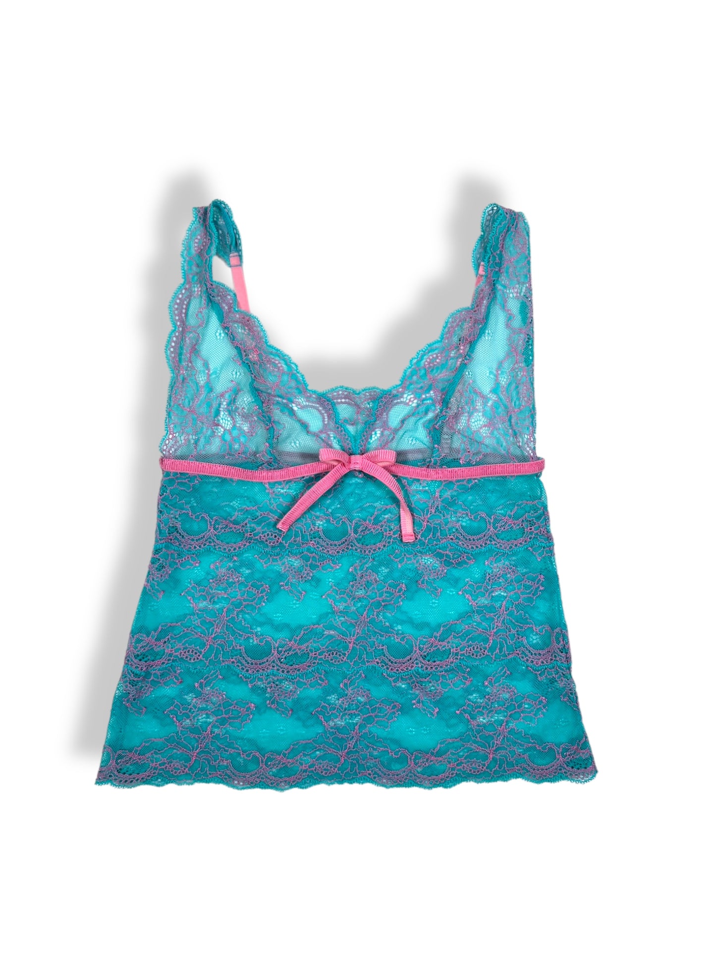 Blue Pink Lace Cami