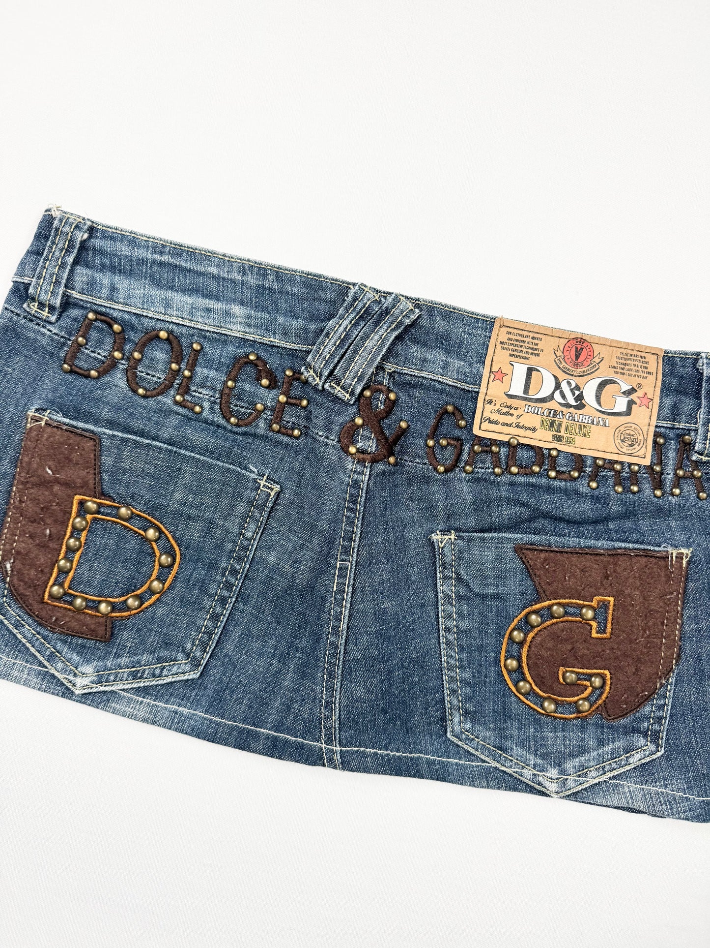 D&G Western Logo Mini Skirt ♡ S
