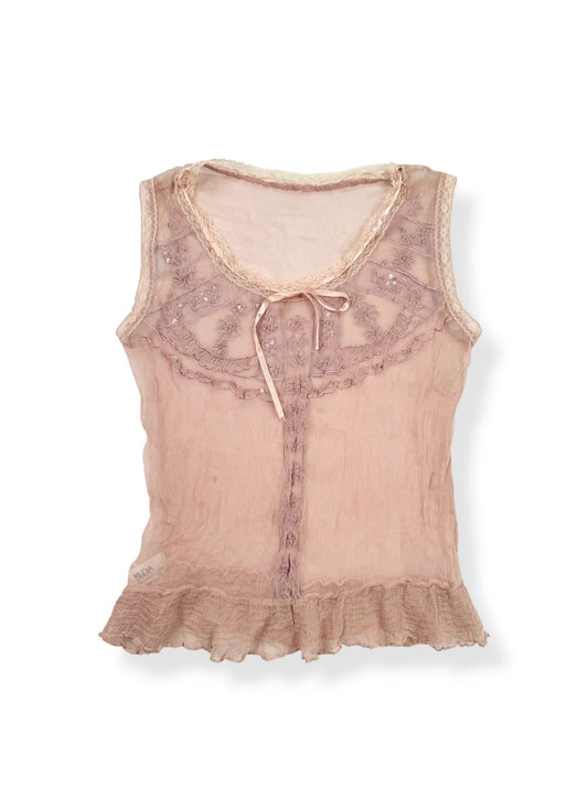 Dusty Pink Silk Tank ♡ M
