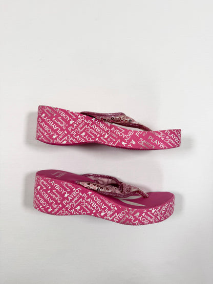 Playboy Pink Platform Sandals ♡ 6.5