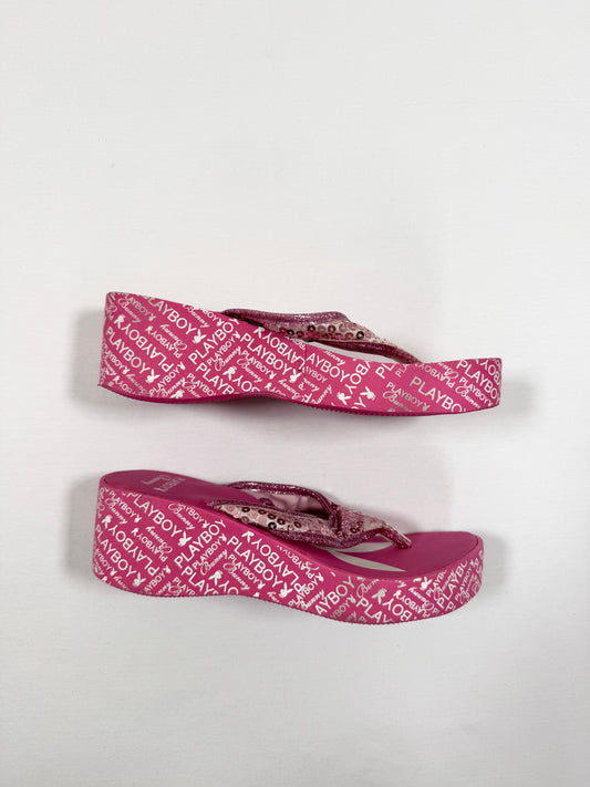 Playboy Pink Platform Sandals ♡ 6.5