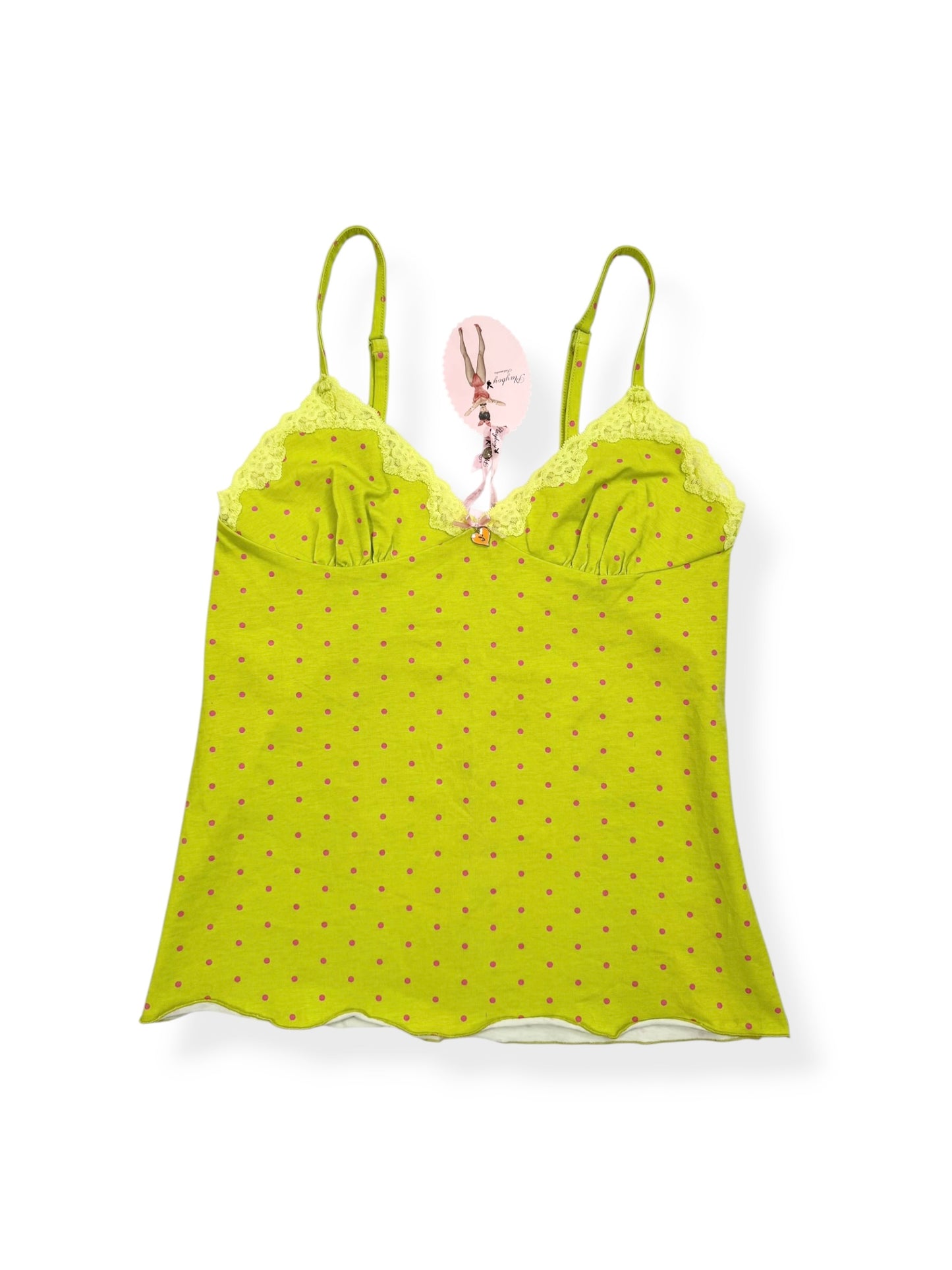 Playboy Green & Pink Polka Cami ♡