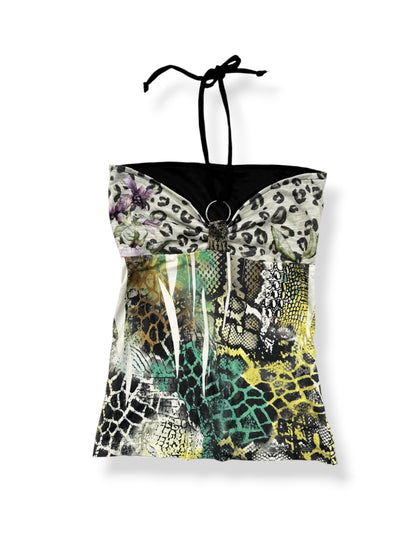 Leopard & Snakeprint Halter Top ♡ S