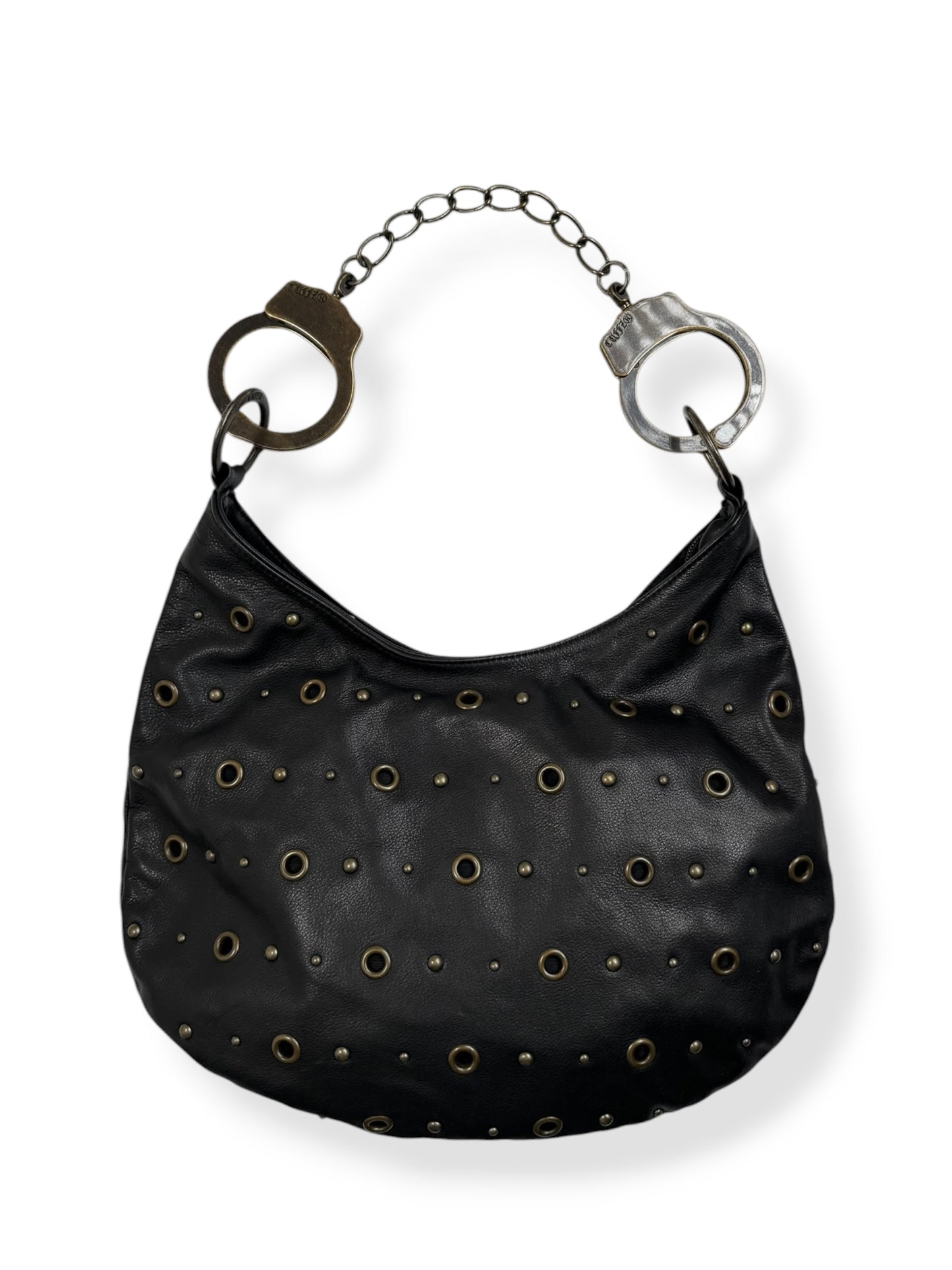 Cuffz Grommet Black Leather Bag ♡
