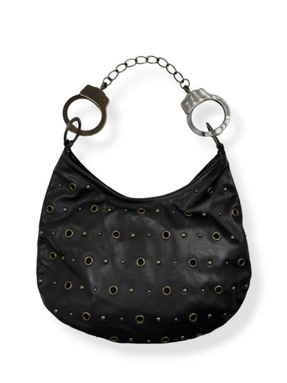 Cuffz Grommet Black Leather Bag ♡