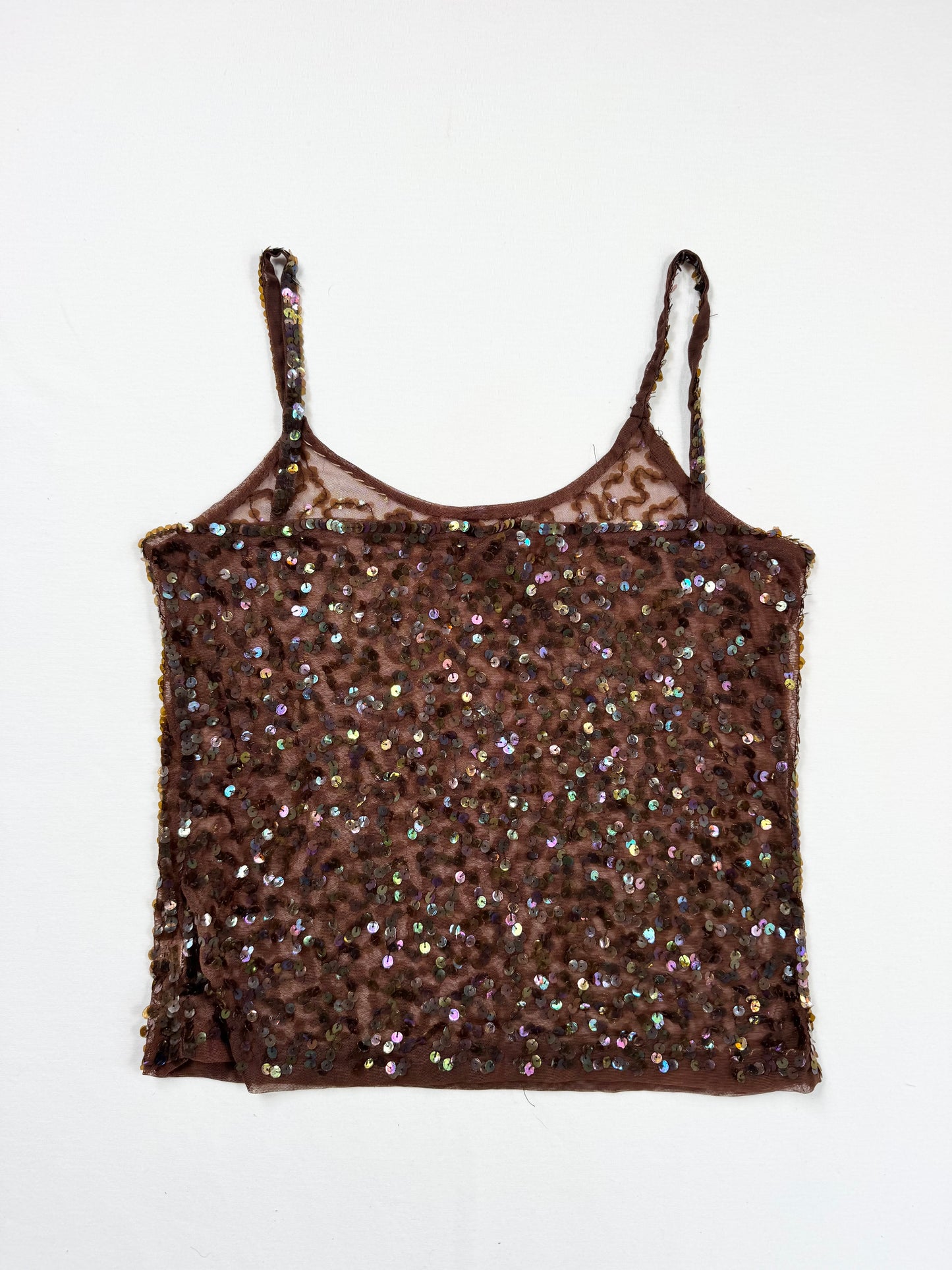 Brown Sequin Cami ♡ L