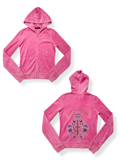 Pink Juicy Couture Zip Up Hoodie ♡ S