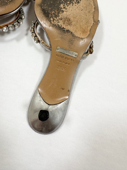 D&G Silver Diamanté Kitten Heels ♡ 36.5