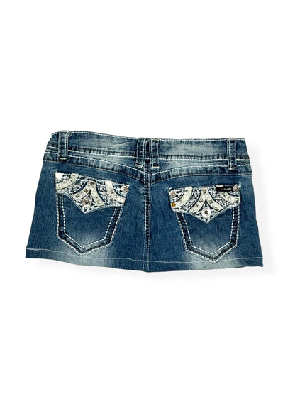 Angels Denim Studded Mini Skirt ♡ Size XS