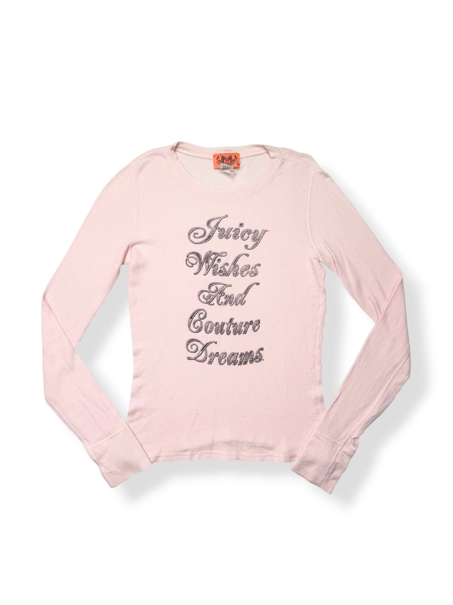 Juicy Wishes and Couture Dreams Waffle Longsleeved Top ♡ S