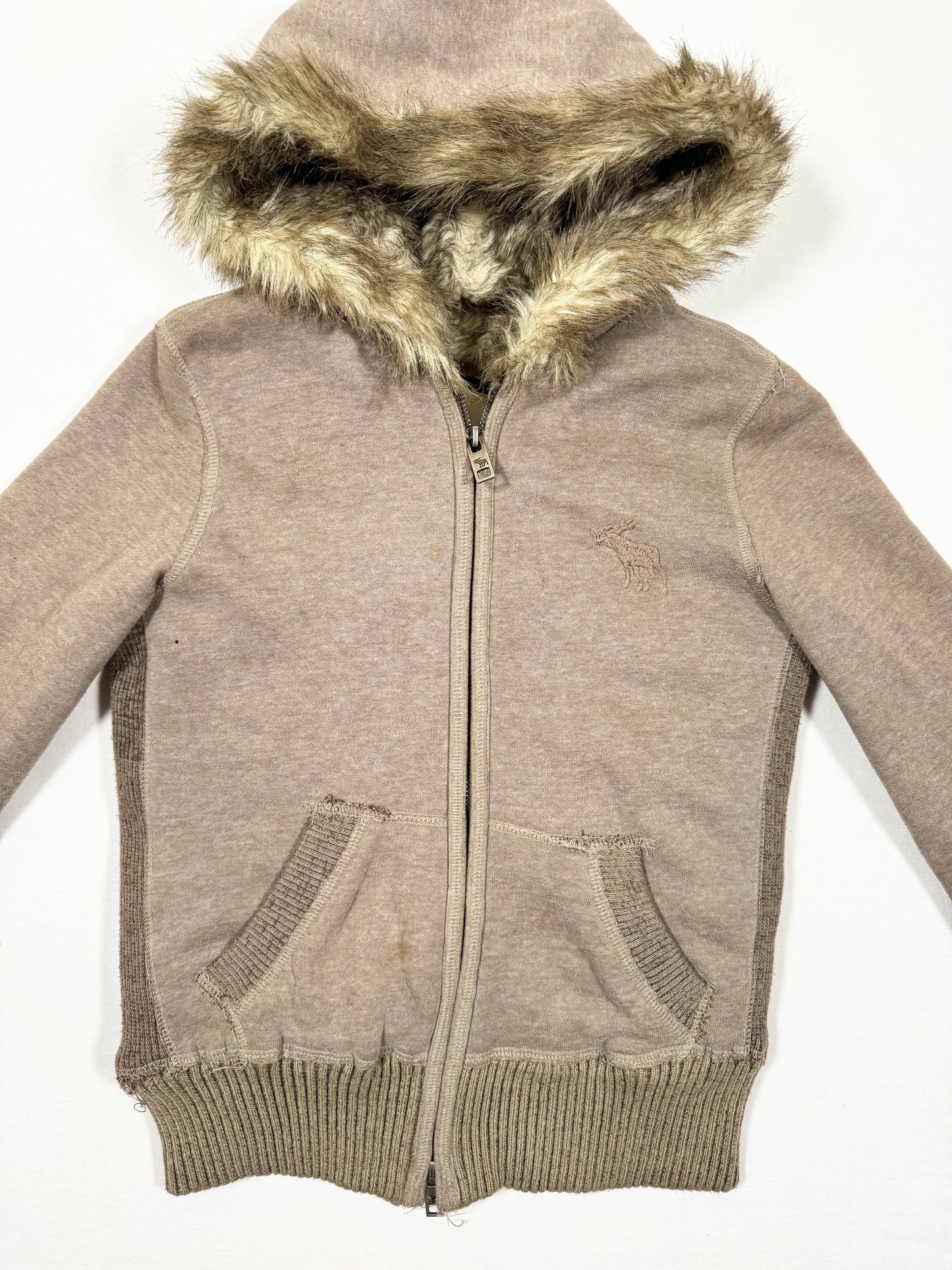 Abercrombie & Fitch Fur Hood Zip Up