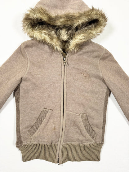 Abercrombie & Fitch Fur Hood Zip Up