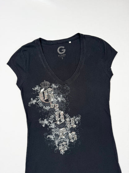 Guess Grunge Sequin Logo Tee ♡ S