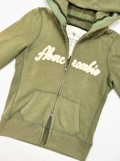 Abercrombie Khaki Zip Up Hoodie ♡ M