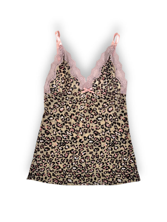 Pink Leopard Micromesh Cami