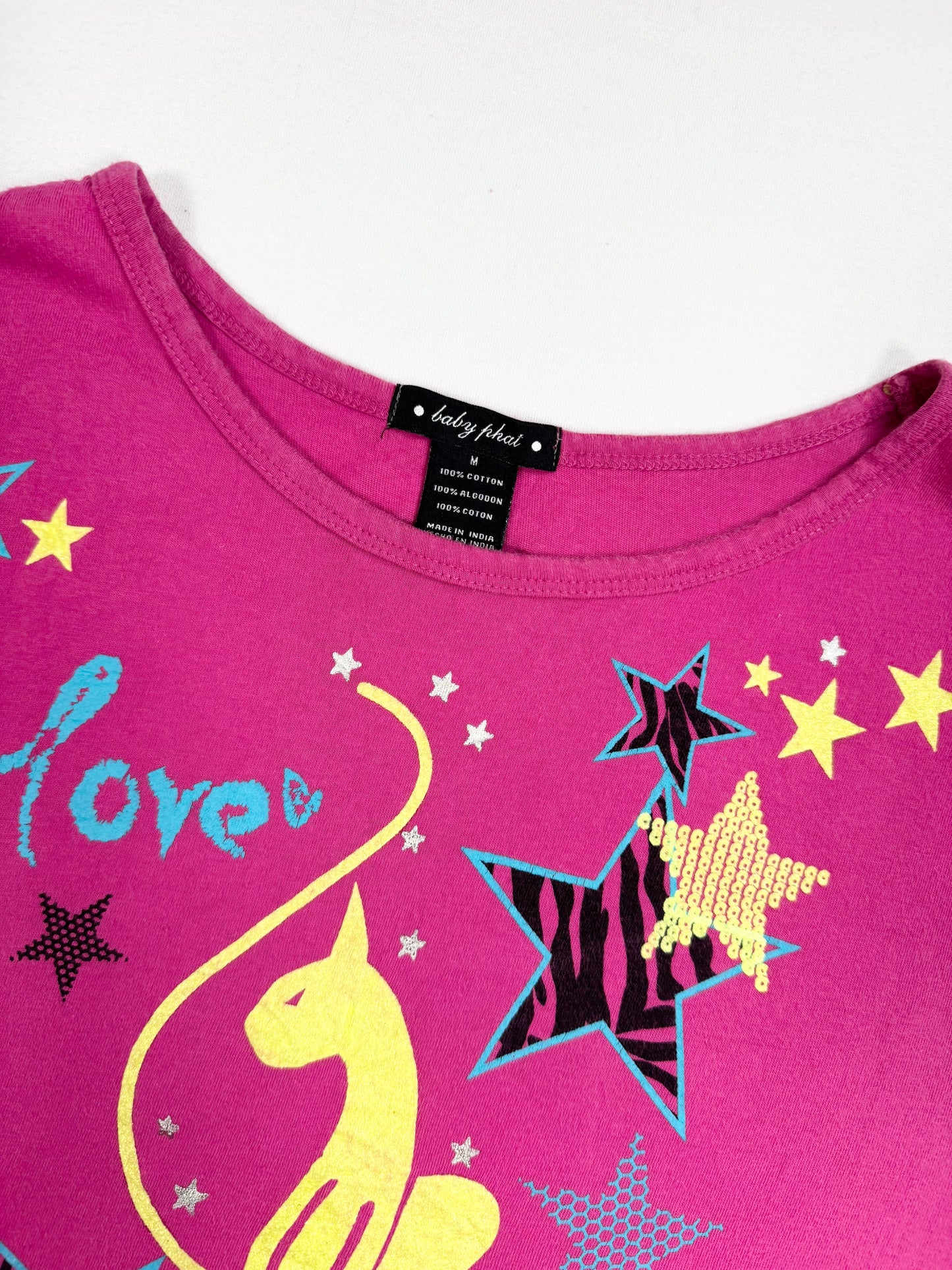 Pink Baby Phat Star Tee ♡ S