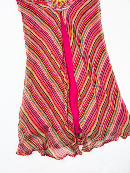 Morgan De Toi Pink Striped Mini Dress ♡ XS