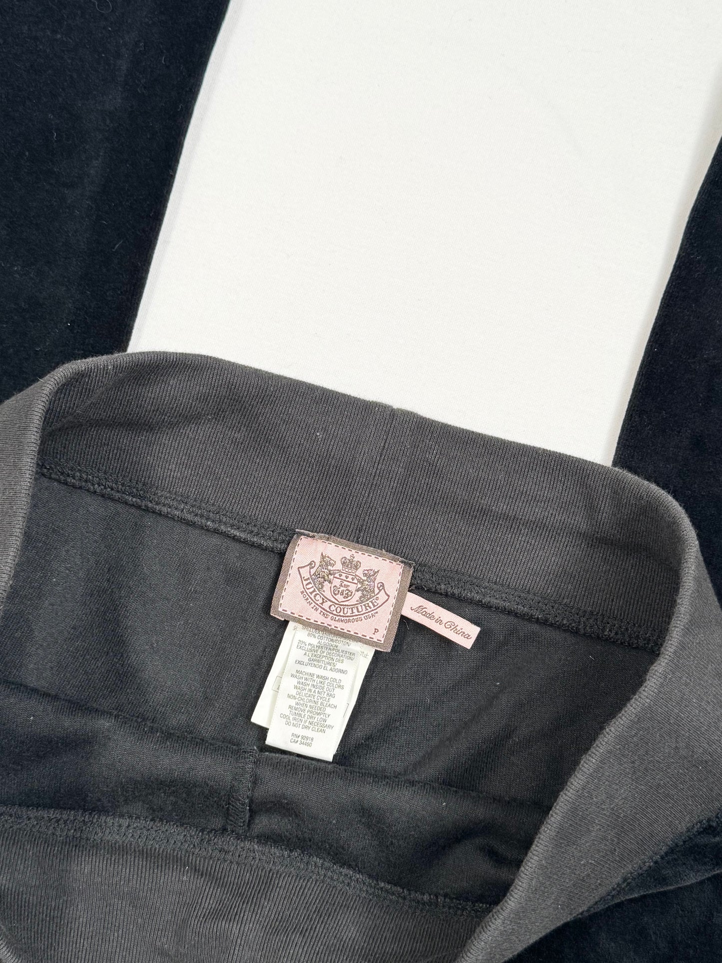 Juicy Couture Black Velour Frilled Tracksuit ♡ XS/M