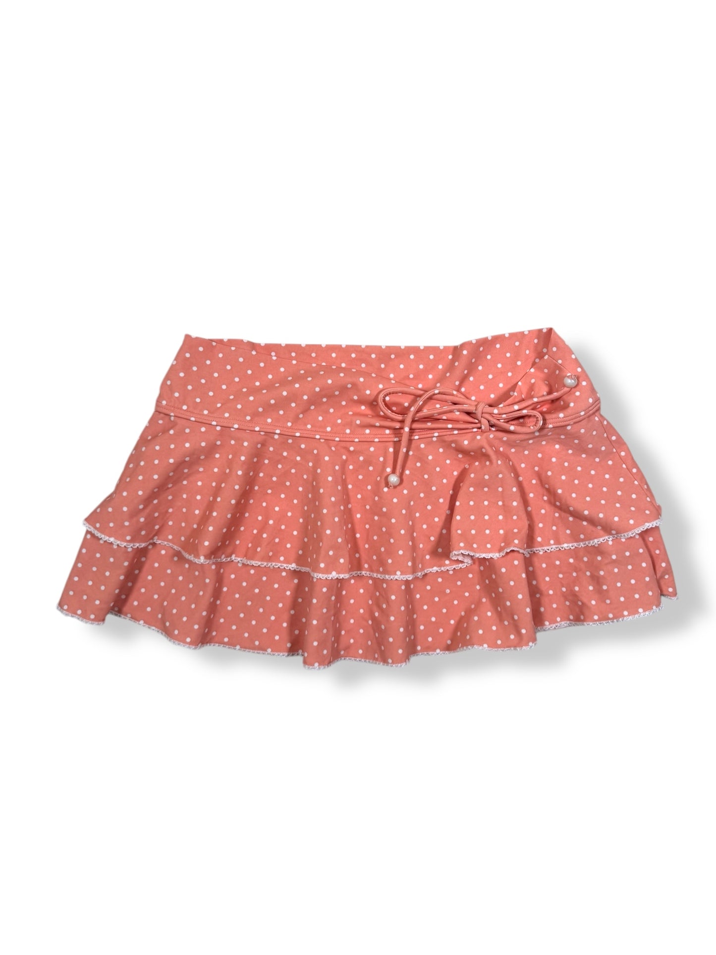 Polka Ruffle Micro Skirt