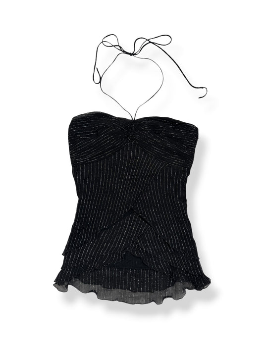 Glitter Pinstripe Halter ♡ XS