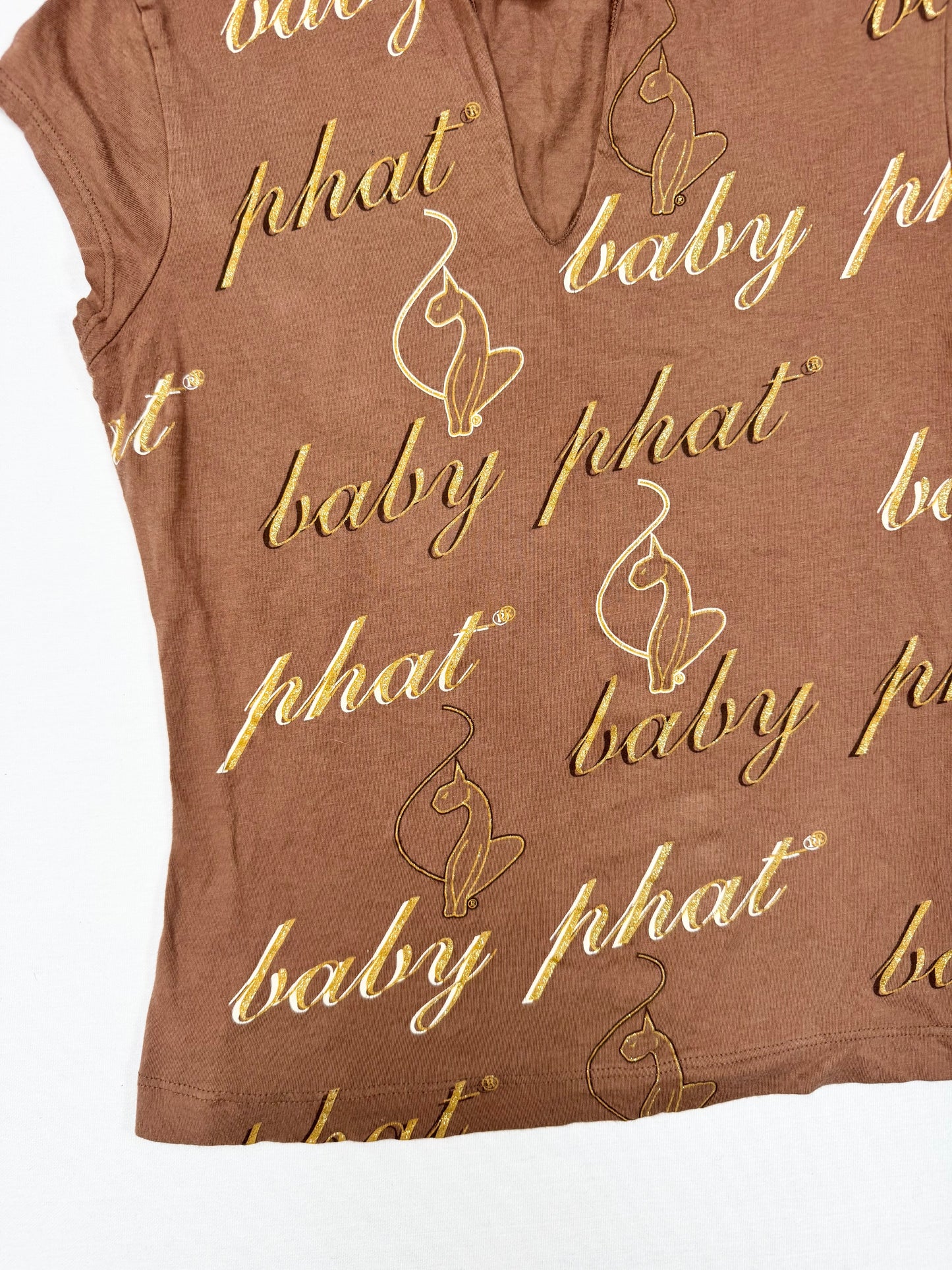 Baby Phat Brown Logo Tee ♡ L