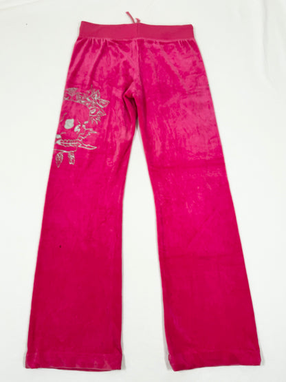 Ed Hardy Pink Velour Trackpants ♡ S/M