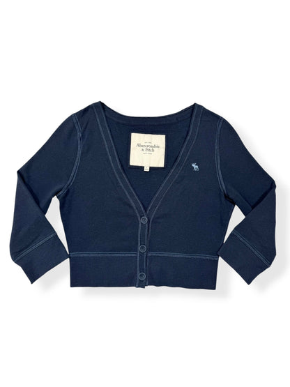 Abercrombie & Fitch Navy 3/4 Sleeve Cropped Top ♡ L