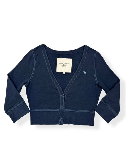 Abercrombie & Fitch Navy 3/4 Sleeve Cropped Top ♡ L