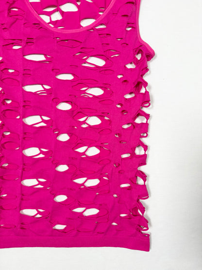 Hot Pink Cutout Tank ♡ Size S