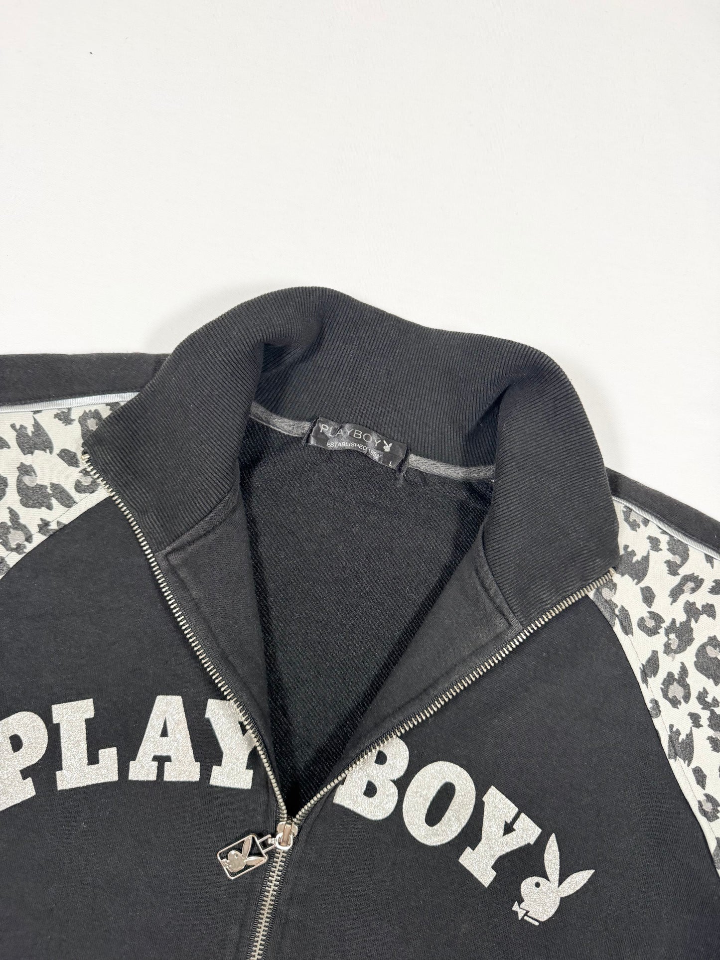 Leopard Playboy Zip Up ♡ Size L