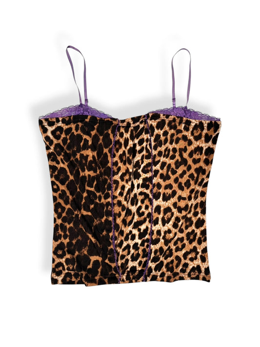 Leopard Purple Lace Cami